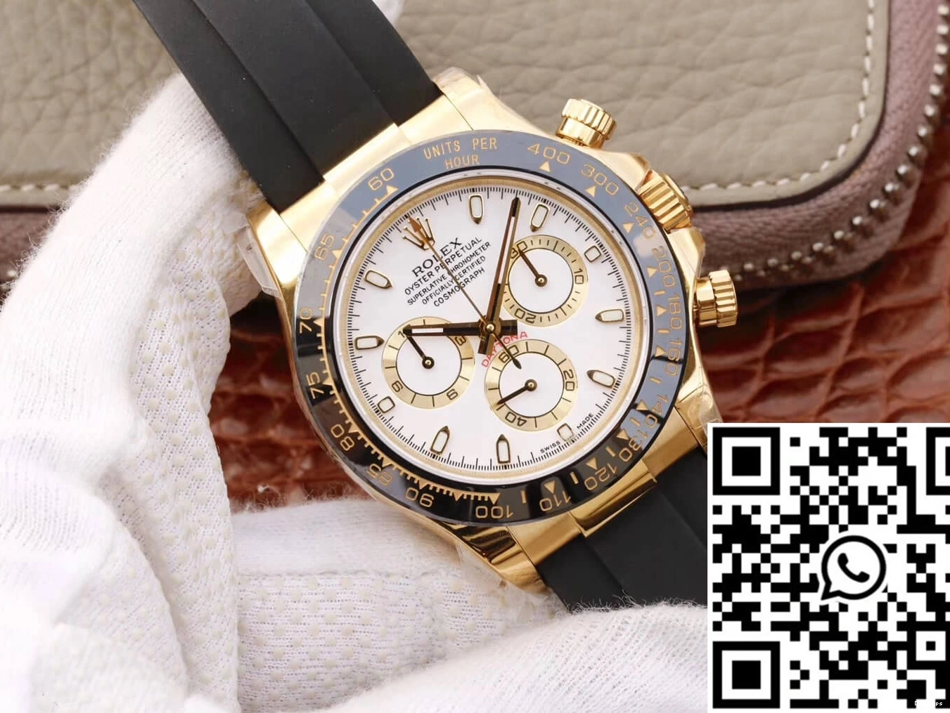 JH Daytona White Dial Rolex M116518ln-0041 Cosmograph Factory 1114